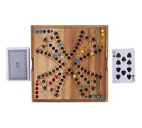 Engelhart - 350262 - Eco-Friendly Wooden Tock Game in Portable Case - 4 Players - Card-Based Gameplay - Ages 6+ - Fun Strategic Board Game