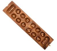 Engelhart 350320 - Wooden Awale - African Board Eco Game - 2 Players - 13.2 x 24.4 x 4.8 cm