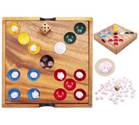 Engelhart - 350440 - Ceramic Piggy Drop Game - Eco-Friendly Family Game with 60 Ceramic Pigs - Dice and Wooden Box - Ages 6 and Up