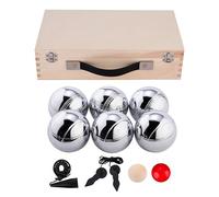 Engelhart - 6 metal boules set 720gr in sturdy wooden case - 010205