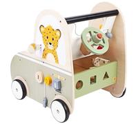 Engelhart - 640055 - Wooden Multi-Activity Walker - Push Car Toy for Babies - Motor Skills and Development - For Ages 12 Months and Up