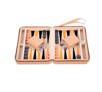 Engelhart 9 inch Backgammon Travel Set - Green / Cream / Black / White (UK)