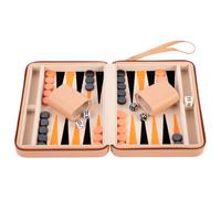Engelhart 9 inch Backgammon Travel Set - Salmon / Beige (UK)