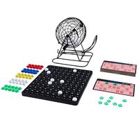 Engelhart - 360565-90-Ball Bingo/Lotto Game with Metal Mixer - Diameter: 13.5 cm - Includes Plastic Counters, Game Rules, Reusable Cards, and 150 Chips