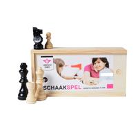 Wooden crafted Chess set 77mm.Boxed