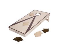 Engelhart Competition Wooden Cornhole Game Set 120 x 60 cm - Indoor Outdoor Skill Game with Solid Wood Board and 8 Bean Bags 340210