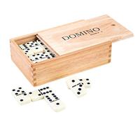 Engelhart - 250123 Big Size 10MM Thick Dominoes DOUBLE 9 Set -55 Spinner Dominoes - Wooden Box