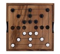 Engelhart - 350270-BW - Nine Men's Morris - Wooden Mill Game - Eco-Friendly Board Game - 2-Player Strategy Game - Dimensions: 3 cm x 13.7 cm x 13.7 cm