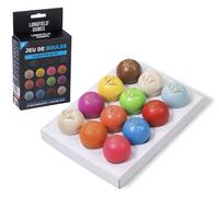 Engelhart Petanque Jack Ball Ø 30 mm - 12 Wooden Target Balls (10 Coloured + 2 Natural) - Boules Replacement Jack/Pallino - Outdoor Lawn Game Accessory 010147