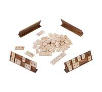Engelhart Rummy Wooden Tile Game - Classic Number Strategy Board Game with Racks, Storage Box and Rules for 2 to 4 Players 350540