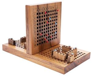 Engelhart Wooden Naval Battle Game - Classic Ship Battle Strategy Board Game for Family Play, Traditional Tactical Game for Children and Adults 350430