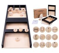 Engelhart - 340660 - Wooden Suffleboard FARM 2 pcs 80cm Incl Cotton Storage Bags - Children + 4 years