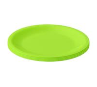 Engelland - Set of 4 Plastic Plates, Light Green, Diameter 23.5 cm, Flat, Shatterproof, Reusable, Reusable, Plastic Plates, Microwave & Dishwasher Safe, BPA-Free, Camping, Picnic, Party