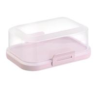 Engelland - Stackable Butter Dish with Closure, Colour: Pink, Plastic Box Tin, Perfect Order in the Refrigerator, BPA-Free, Multi-Purpose