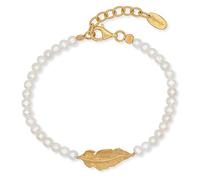 Engelsrufer Angel Whisperer ERB-GLORY-FEDER-G Bracelet Feather and Pearls Silver Gold Plated 925 Sterling Silver
