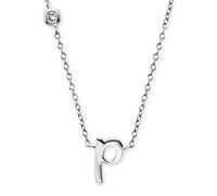Engelsrufer Angel Whisperer ERN-INITIAL-P Pendant with Chain Letter P Rhodium-Plated