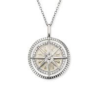 Engelsrufer Angel Whisperer ERN-WINDROSE-ENP-ZI Women's Necklace Silver Bicolour Gold Zirconia 50 cm