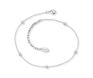 Engelsrufer Angel Whisperer Moonlight 87753832 Women's Anklet Rhodium-Plated 925 Silver Colour Stone One Size