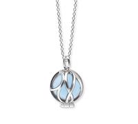 Engelsrufer Angel Whisperer Women's necklace made of sterling silver and power stone ball pendant, lobster clasp, adjustable in three lengths, nickel-free, 50cm, Sterling Silver, Agate