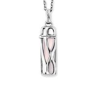 Engelsrufer Angel Whisperer Women's Sterling Silver Necklace with Interchangeable Power Stone Pendant - Lobster Clasp - Adjustable in Two Lengths - Nickel-Free, S, Sterling Silver, Quartz