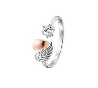 Angel Whisperer Heartwing Bicolour Cubic Zirconia Open Ring ERR-HEARTWING-ZI-BIR