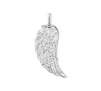 Engelsrufer Wing Pendant for Women 925 Sterling Silver with White Crystals 42 mm
