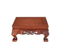 ENGENDER Bonsai Pedestal Solid Wood Rectangular Buddha Statue Incense Burner Ornaments Vase Bonsai Mahogany Carving Base Bracket Vase Display