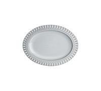 ENGENDER Dinner Dish Plate Extra Large 14.5 Inch Ceramic Plate Embossed Oval Steamed Fish Tray with Slight Flaws Suitable for Restaurant Appetizers Creative Plates