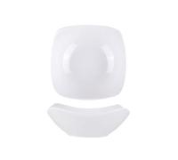 ENGENDER Fruit Bowl Basket Pure White Four-cornered Household Imitation Ceramic Bowl Salad Vegetable Plate Simple Angled Soup