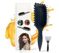 ENGHEK Curly Hair Brush, Bounce Curl Brush for Curl Hair, Curl Defining Brush for Women Men, Detangling Curl Brush Boar Bristle Hair Brush Less Pulling, Hair Separation