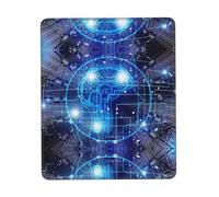 ENGhjes Artificial Intelligence Brain Large Gaming Mouse Pad With Stitched Edges, Durable Non-Slip Natural Rubber Base