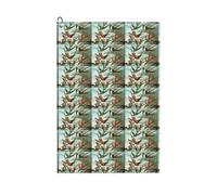 ENGhjes Beautiful Hummingbirds Printing Golf Towel 24" X 16" With Carabiner Clip Towel Gift The Convenient Cleaning