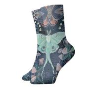 ENGhjes Beautiful Moth Festive Holiday Ankle Socks, Fun Gift Socks For Stocking Stuffers At Christmas