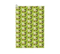 ENGhjes Beautiful Rooster Hen Printing Golf Towel 24" X 16" With Carabiner Clip Towel Gift The Convenient Cleaning