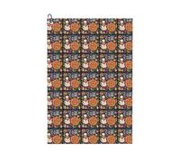 ENGhjes Chef Pizza Printing Golf Towel 24" X 16" With Carabiner Clip Towel Gift The Convenient Cleaning