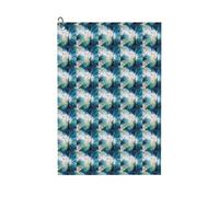 ENGhjes Cute Peacock Printing Golf Towel 24" X 16" With Carabiner Clip Towel Gift The Convenient Cleaning