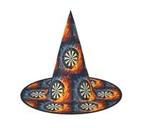ENGhjes Dart Board Printing Halloween Hat Soft Oxford Cloth For Carnivals Foldable Space Saving Design