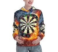 ENGhjes Dart Board Women Hoodies Sweatshirts Pullover Oversized Long Sleeve Shirts Winter Outfits Pocket Black