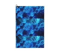 ENGhjes Dna Chain Photo Printing Golf Towel 24" X 16" With Carabiner Clip Towel Gift The Convenient Cleaning