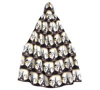 ENGhjes Eiffel Tower Love Paris Printing Cosplay Hooded Cloak Adult Halloween 57.8 Inches Long Theme Parties