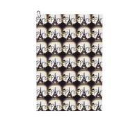 ENGhjes Eiffel Tower Love Paris Printing Golf Towel 24" X 16" With Carabiner Clip Towel Gift The Convenient Cleaning