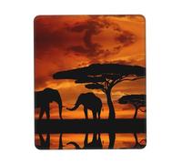 ENGhjes Elephant Large Gaming Mouse Pad With Stitched Edges, Durable Non-Slip Natural Rubber Base