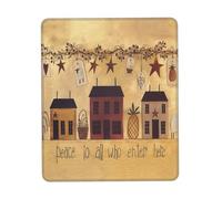 ENGhjes Fall Country Barn Large Gaming Mouse Pad With Stitched Edges, Durable Non-Slip Natural Rubber Base