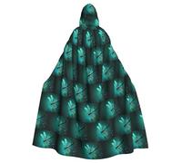 ENGhjes Galaxy Animal Dragonfly Printing Cosplay Hooded Cloak Adult Halloween 57.8 Inches Long Theme Parties