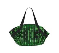 ENGhjes hacker era Printed Round Mat Folds Into Handbag, Snap Closure 94cm Blanket Tote for Picnic Camping Gift