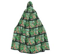 ENGhjes Hd Japanese Koi Fish Printing Cosplay Hooded Cloak Adult Halloween 57.8 Inches Long Theme Parties