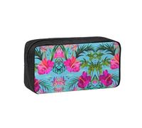 ENGhjes Hello Hawaii Printed Multi-Use Pencil Bag, Oxford Fabric Pouch for Stationery Travel Cables and Cosmetics