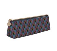 ENGhjes Holographic Dreams Printing Leather Pencil Case Cute Zipper Pencil Pouch Stationery Bag for Boys Girls Back to School Gifts
