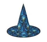 ENGhjes Horror Ghost Skull Printing Halloween Hat Soft Oxford Cloth For Carnivals Foldable Space Saving Design