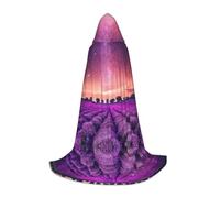 ENGhjes Lavender Fields Cosplay Gear Hooded Cape Cloak For Teen Halloween Party Witch Vampire Wizard Masquerade Ball